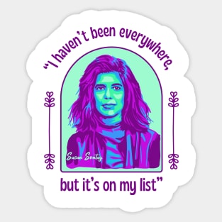 Susan Sontag Portrait and Quote Sticker